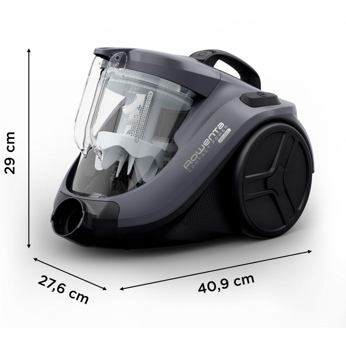 Aspirateur sans sac RO3726EA Compact Power Cyclonic couleur unique, ROWENTA