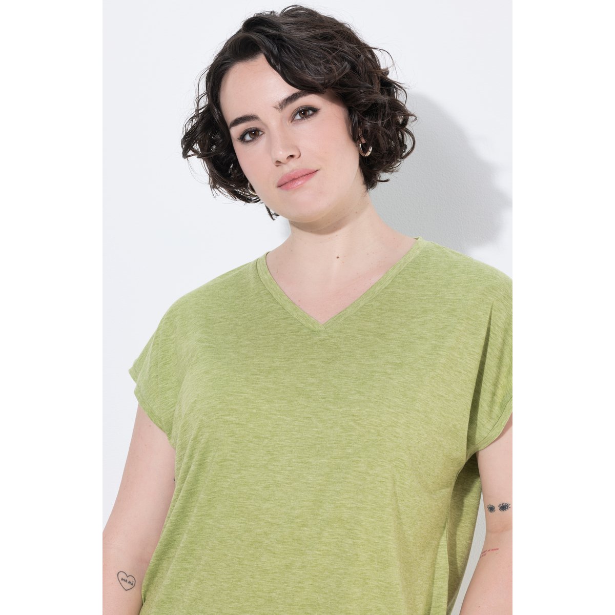 T-shirt olive clair, ULLA POPKEN