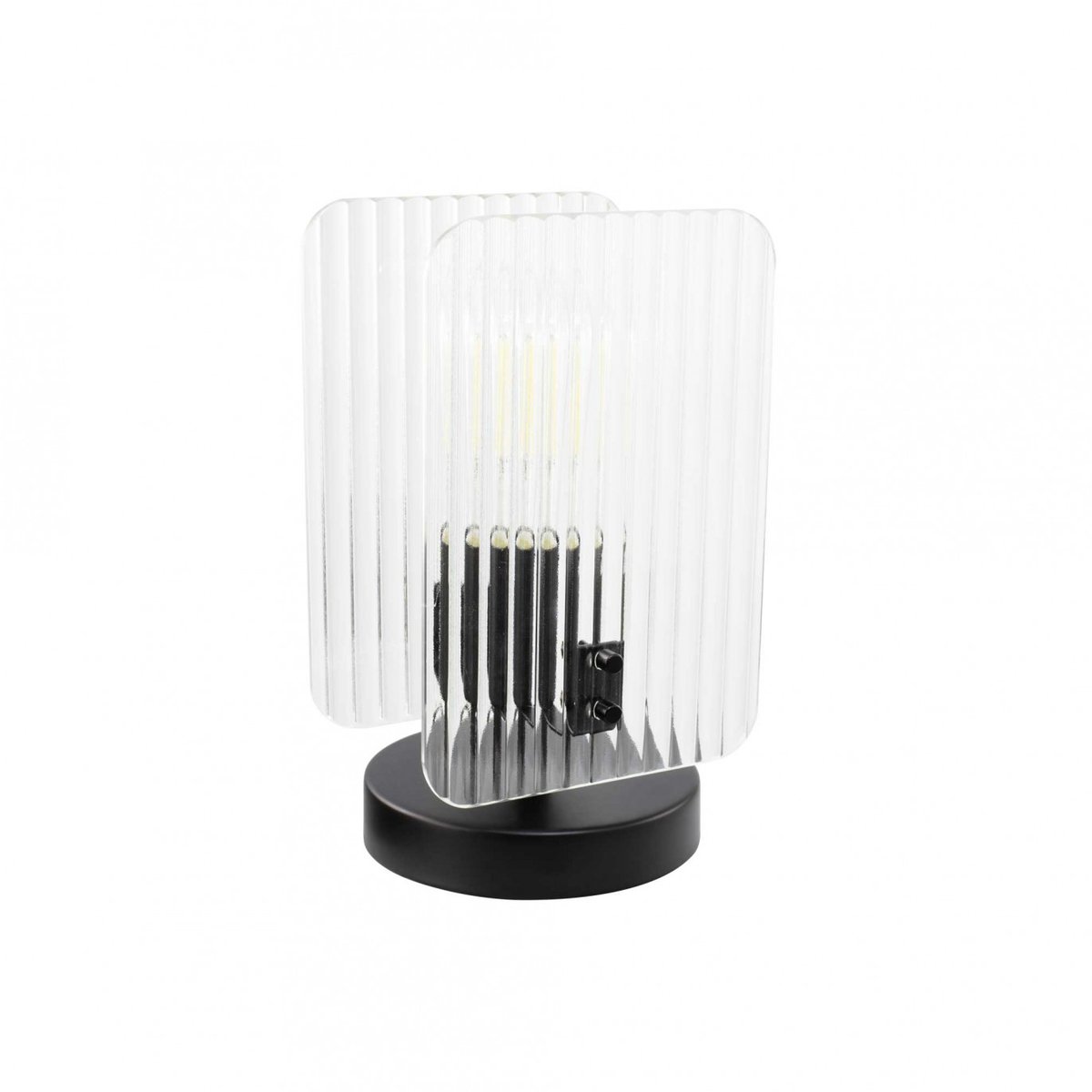Lampe à poser en verre et métal, BOSCA orange, C-CREATION