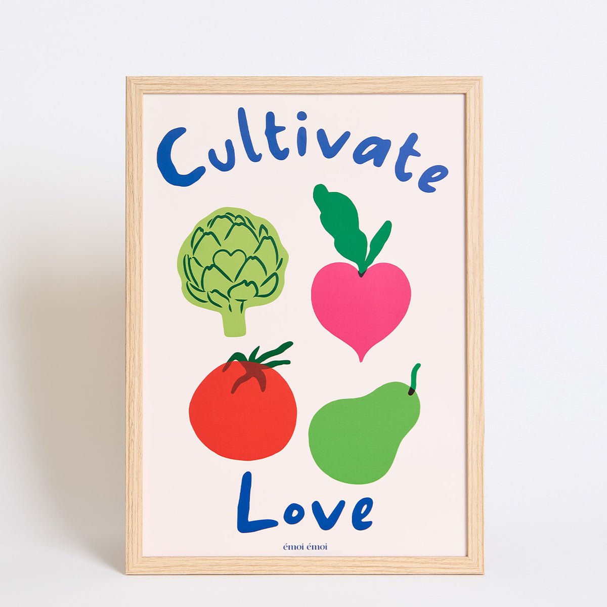 Affiche Cultivate love multicolore, EMOI EMOI
