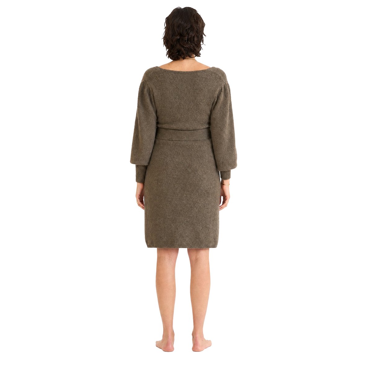 Robe de grossesse col V kaki, VERTBAUDET