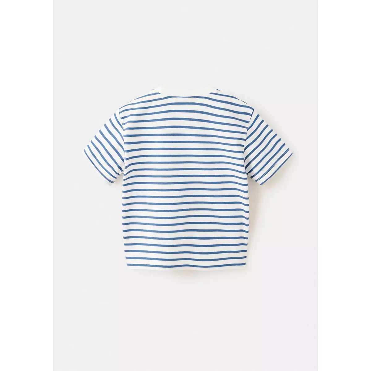 T-shirt à rayures poche blanc, MANGO BABY