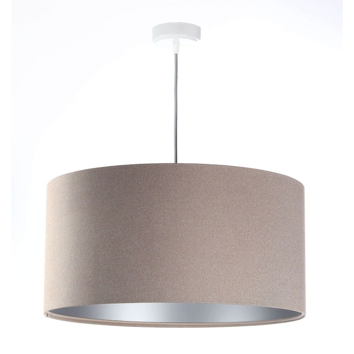Suspension en tissu, GLAM beige, argent satiné, BPS KONCEPT