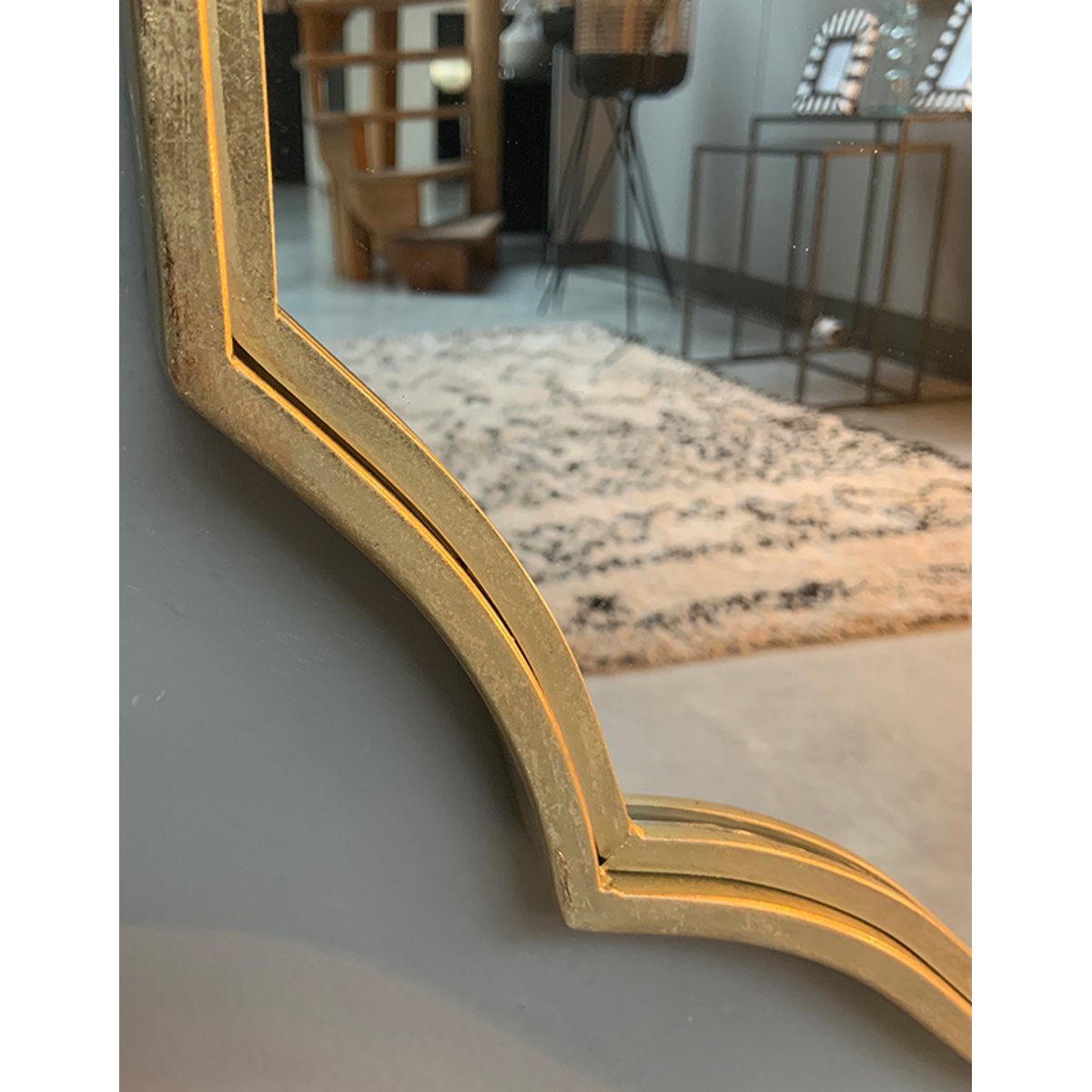Miroir métal 60x90cm or, EMDE