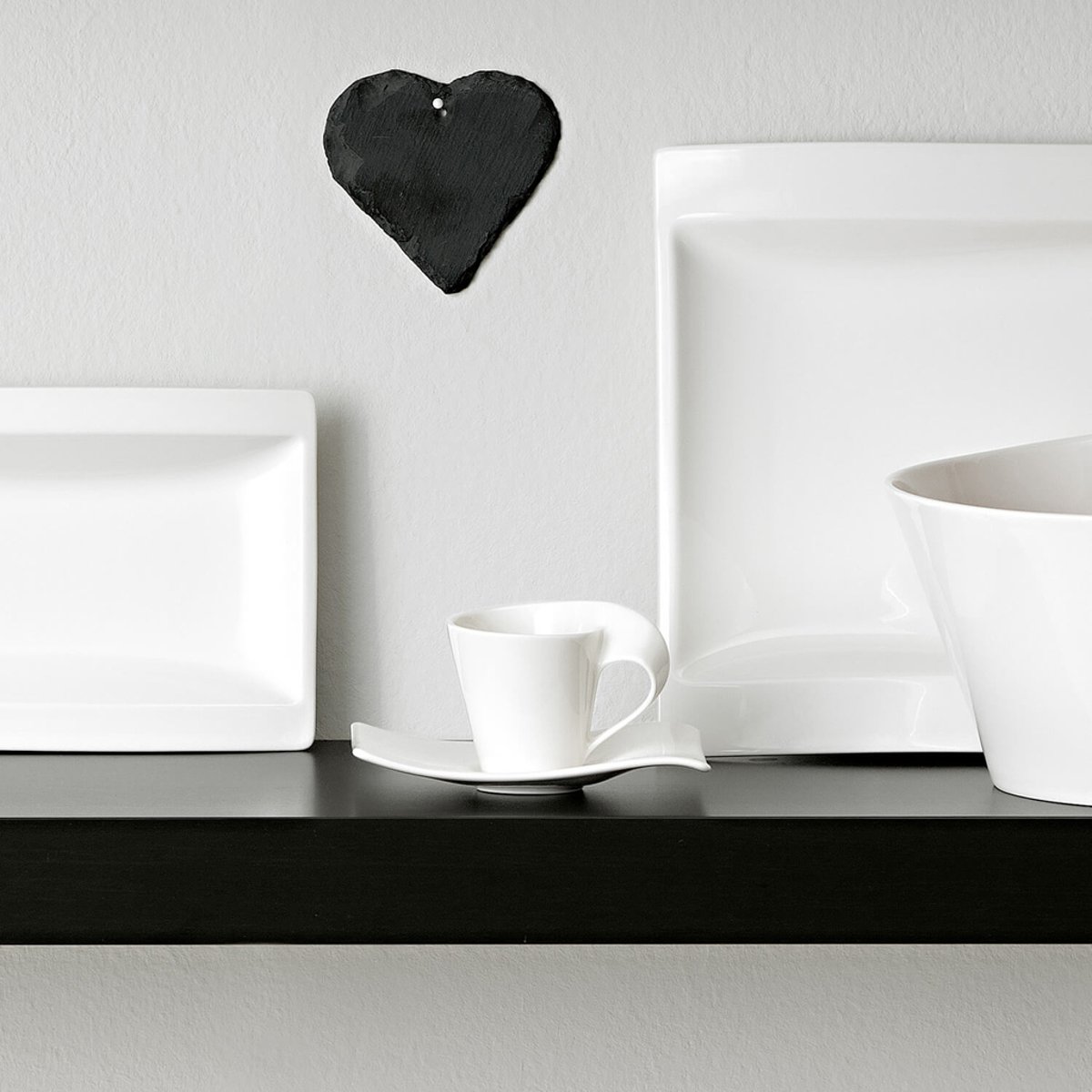 Soucoupe Tasse Moka - Nouveau NEWWAVE blanc, VILLEROY & BOCH