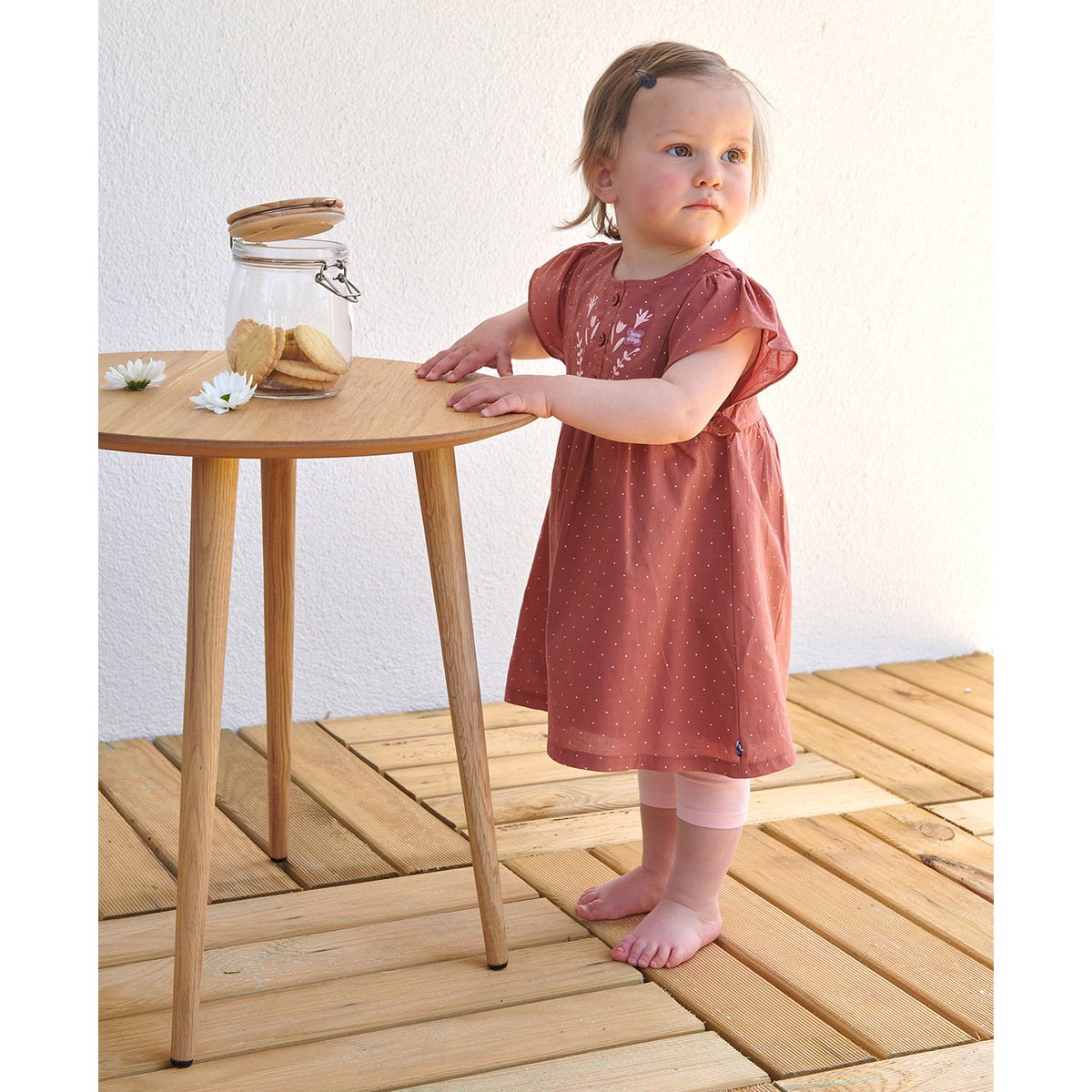 Robe legging gwennaelle voile bebe marron, SUCRE D'ORGE