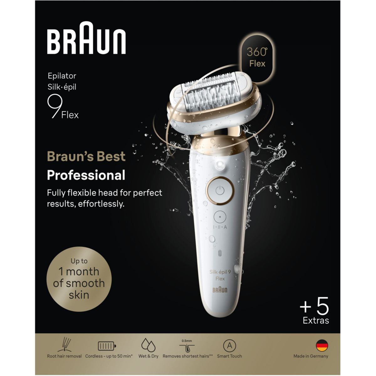 Epilateur électrique Silk-épil SES 9-060 3D Flex couleur unique, BRAUN