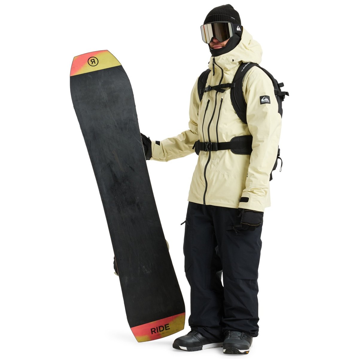 Veste de snow technique PRO PATH STRETCH GORETEX jaune pastel yellow, QUIKSILVER