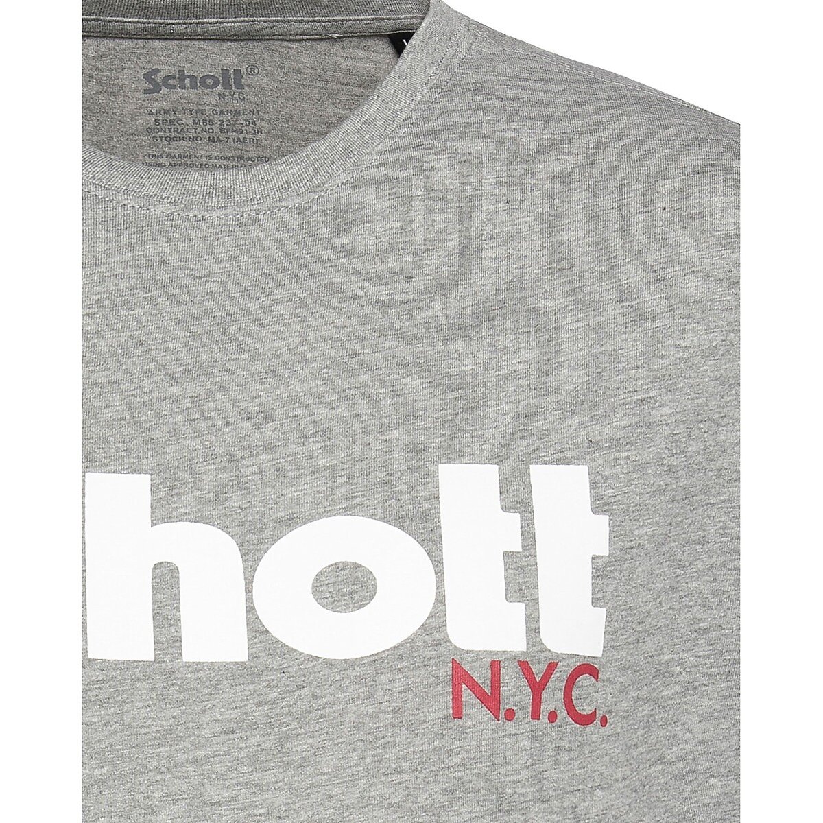 Pack of 2 T-Shirts with Logo navy + grey, SCHOTT