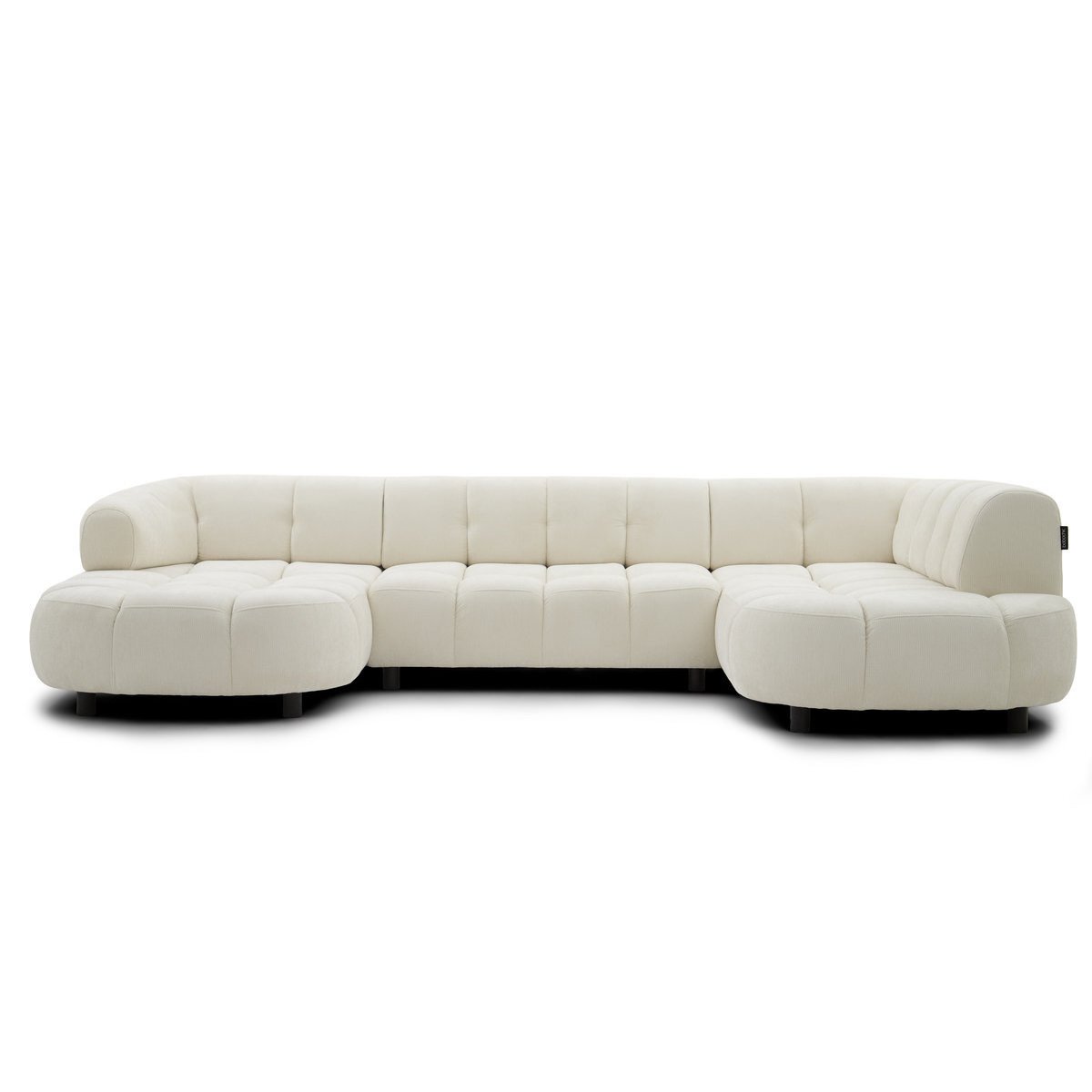 Canapé d'angle convertible places en tissu chenille, LOVELY beige, BOBOCHIC