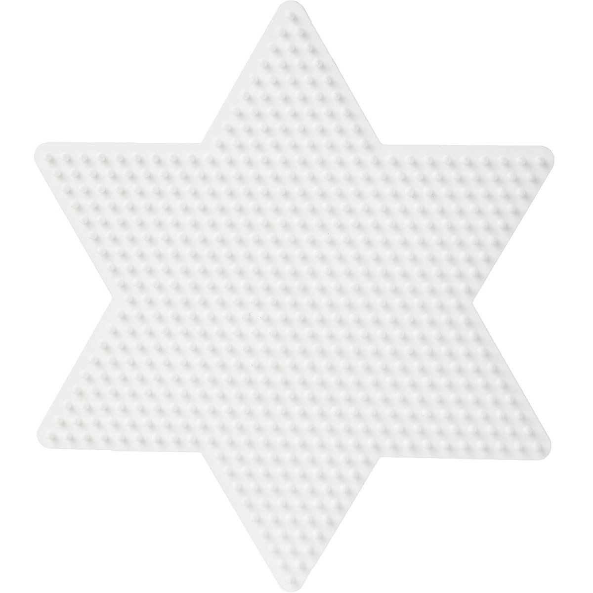 Plaque grande étoile perles plastique Midi blanc, HAMA