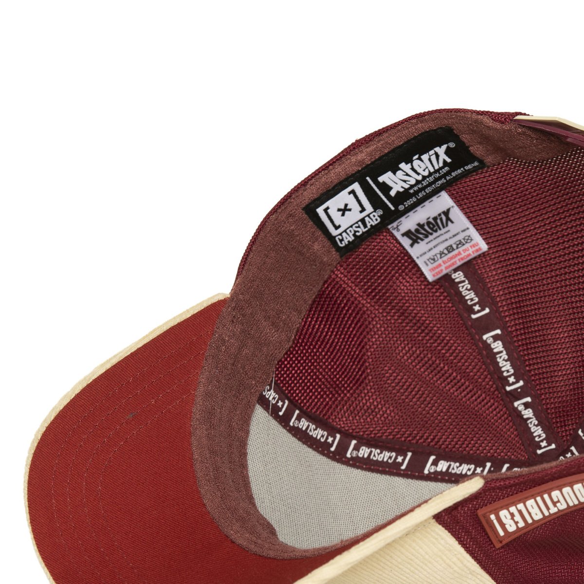 Casquette trucker ASTERIX beige/bordeaux/bleu/jaune, CAPSLAB