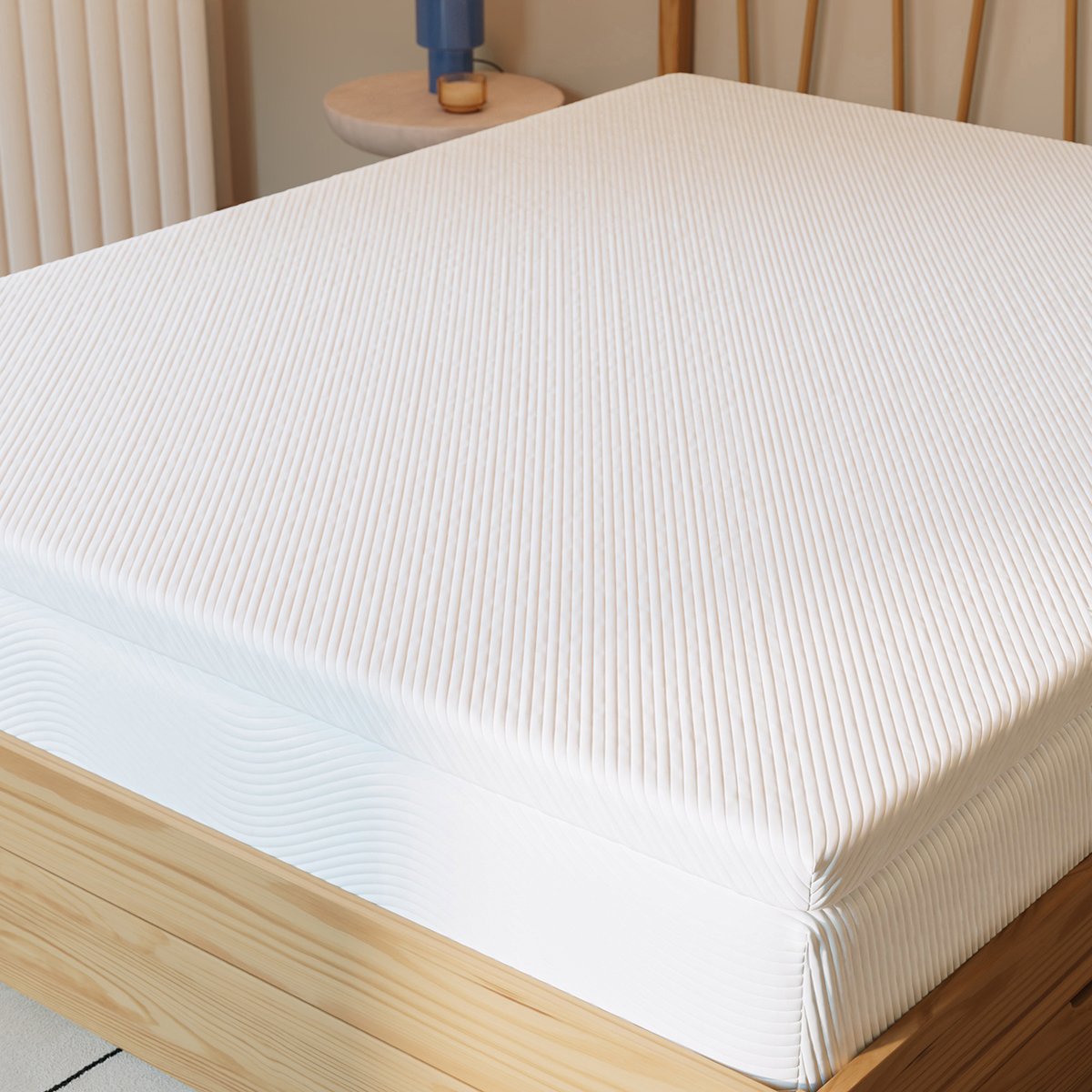 Surmatelas mousse Essentiel blanc, SLOME