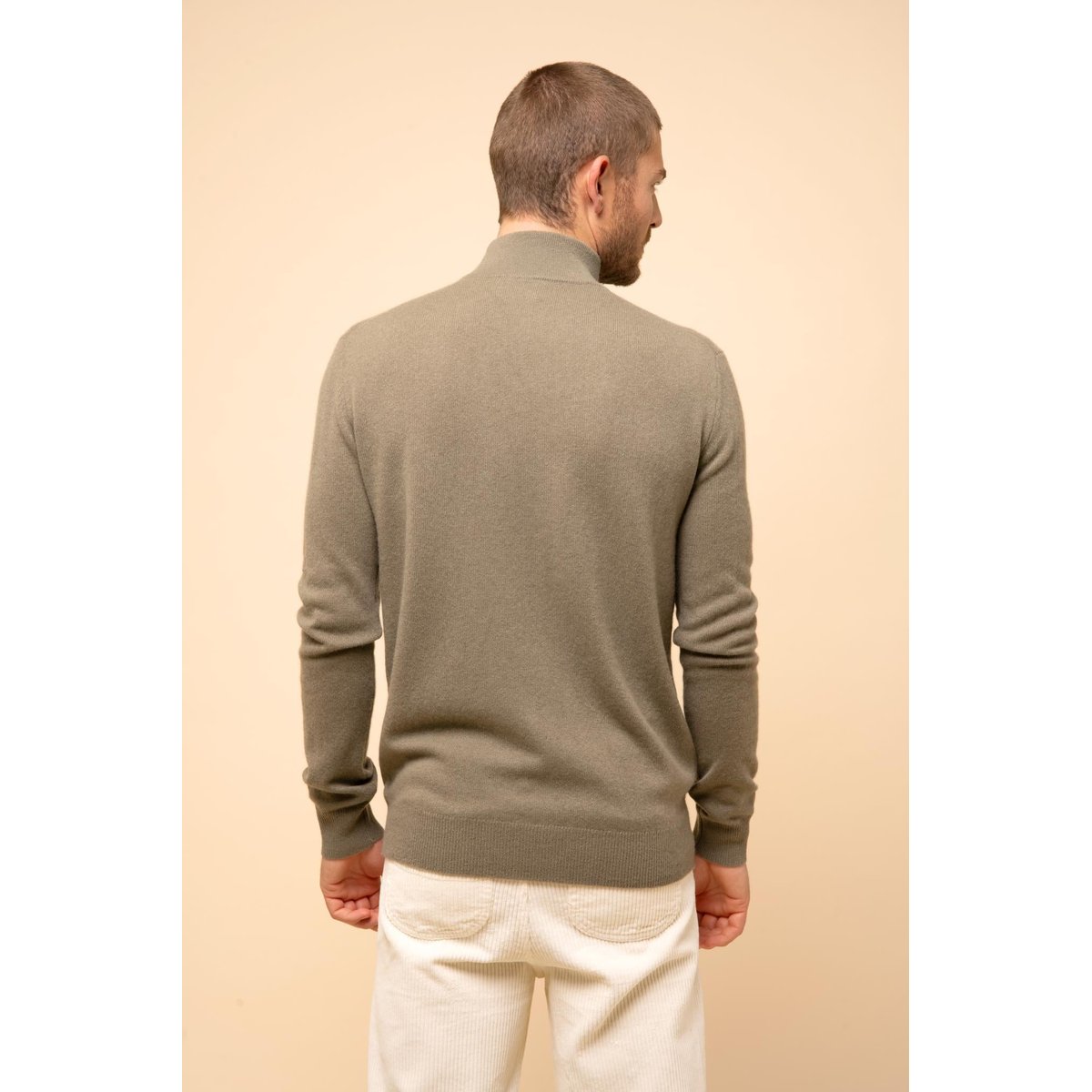 Pull Camionneur Army Bradley kaki, JUST CASHMERE