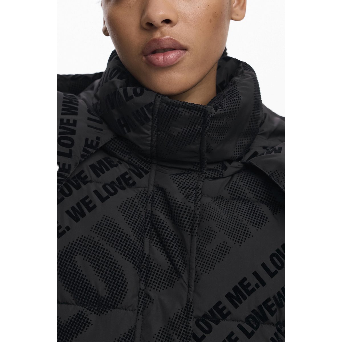 Manteau matelassé doublé noir, DESIGUAL