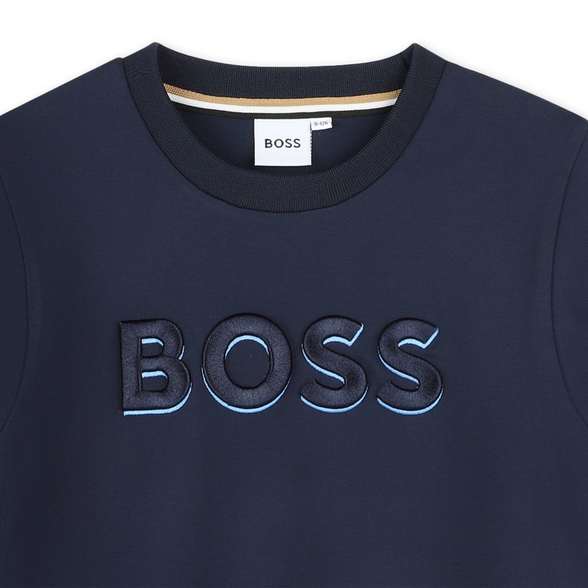 Sweat-shirt brodé bleu cargo, BOSS KIDSWEAR