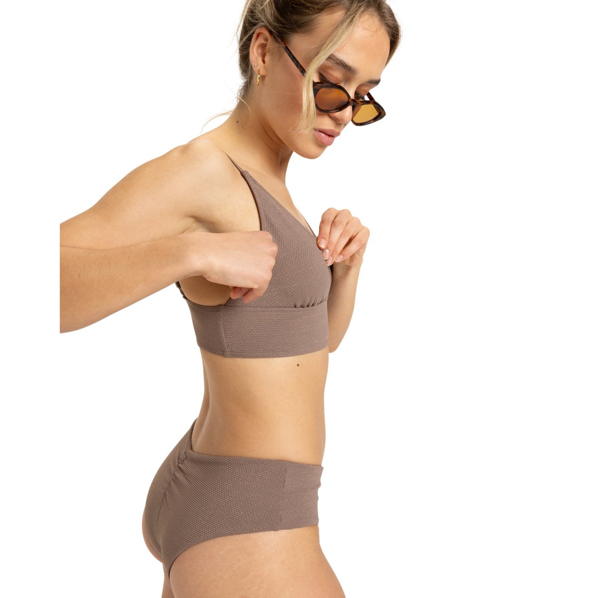 Bas de maillot de bain classique LASCA. marron deep taupe, ROXY