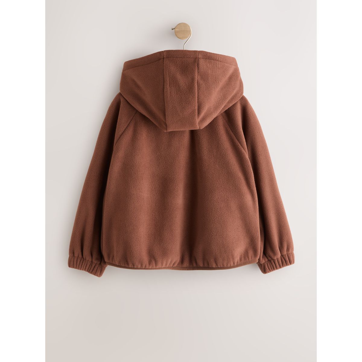 Veste à capuche zippée en polaire marron chocolat, NEXT