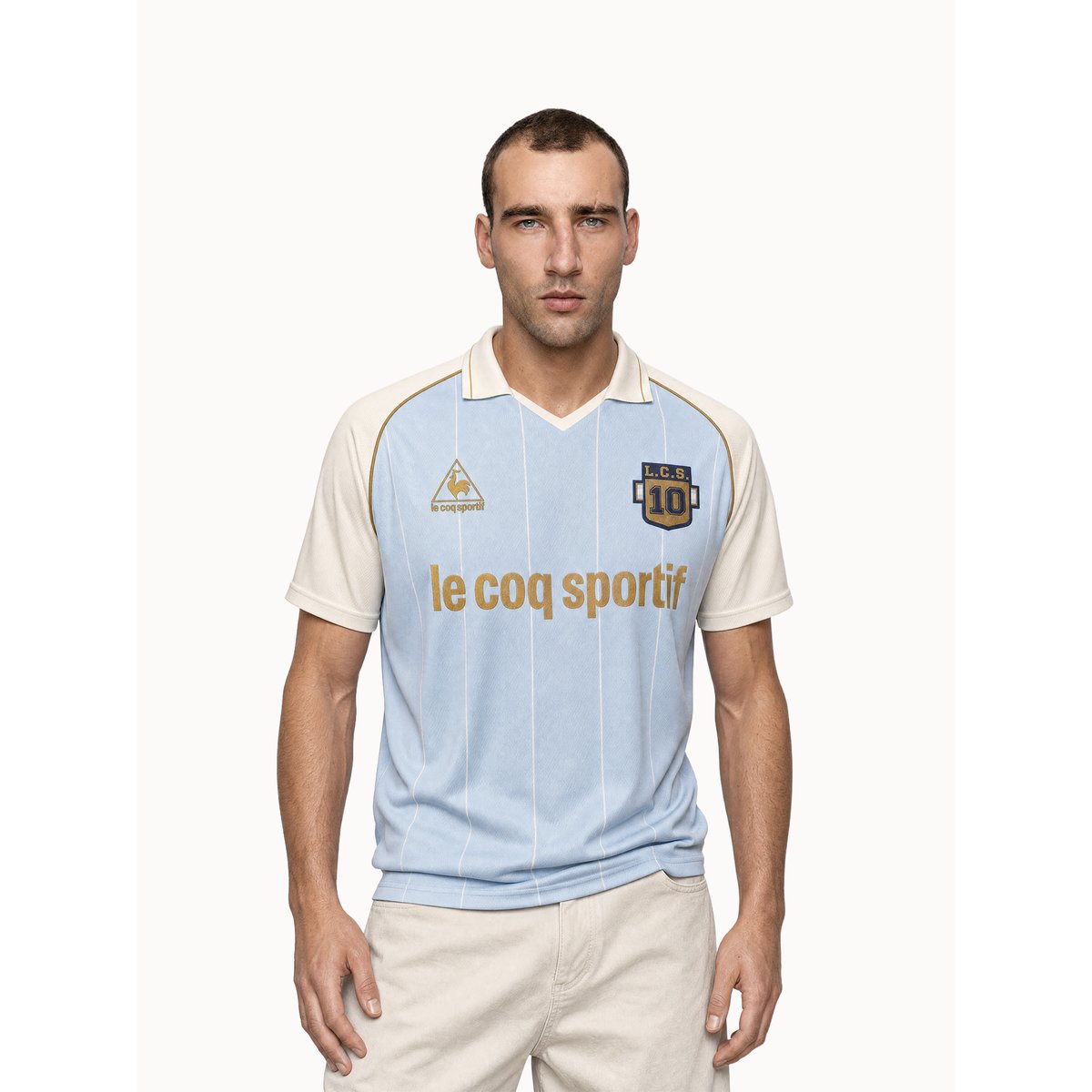 Maillot de foot col polo Le Coq Sportif x Maradona LCS CUP marshmallow, LE COQ SPORTIF