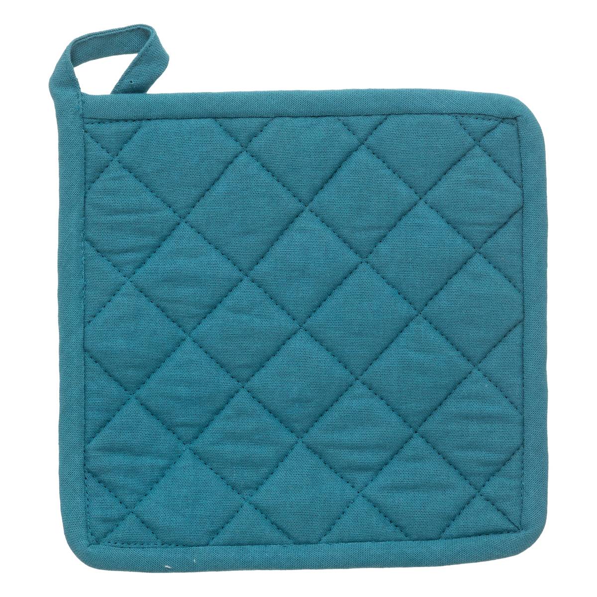Gant et manique imprimés TIKAL bleu canard, ATMOSPHERA