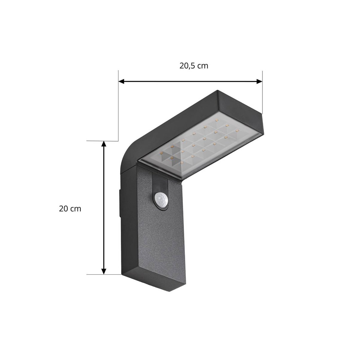 Applique extérieure en aluminiumLED, Aurino noir, transparent, PRIOS