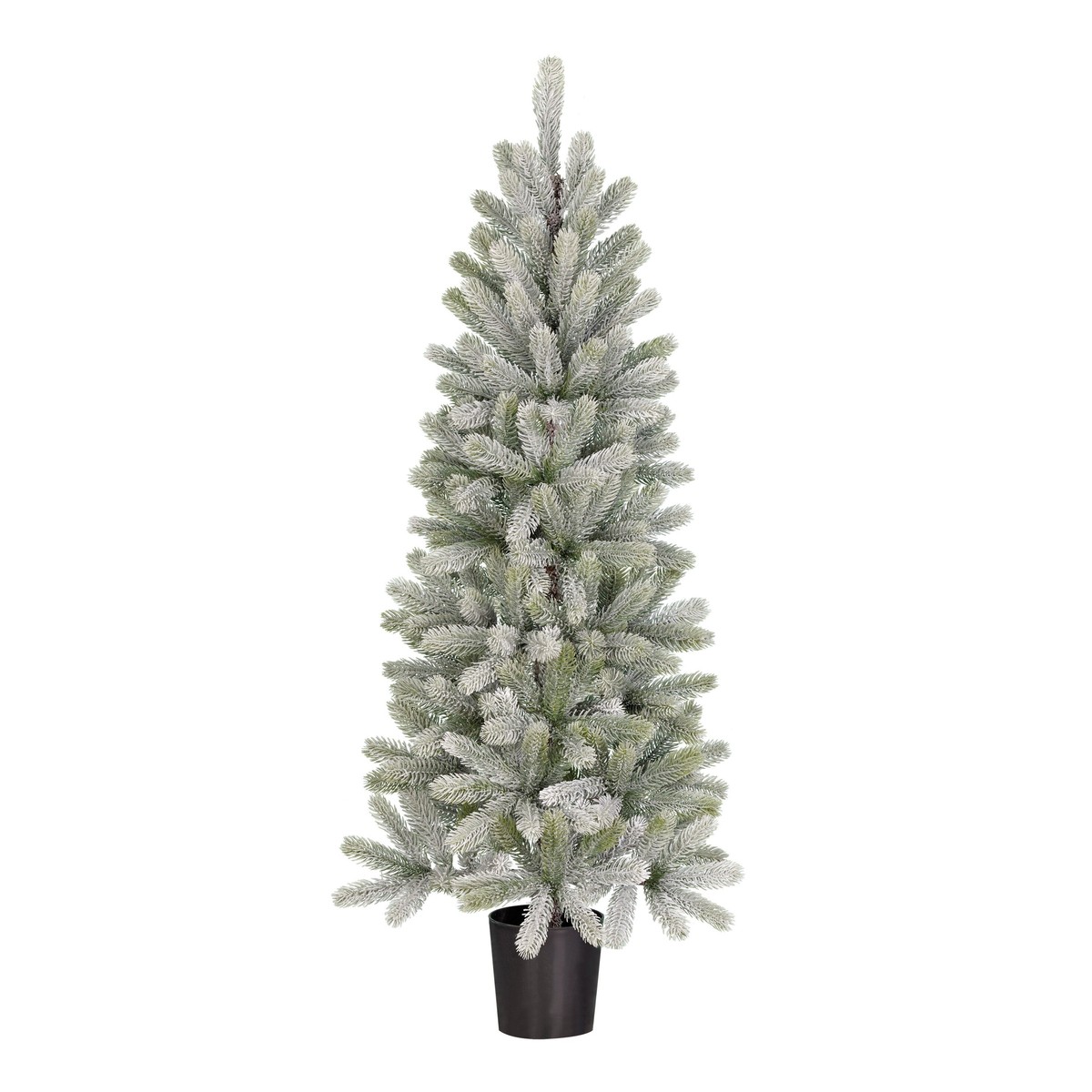 Sapin de Noël artificiel enneigé H120 cm NAGOYA vert, BLACK BOX TREES