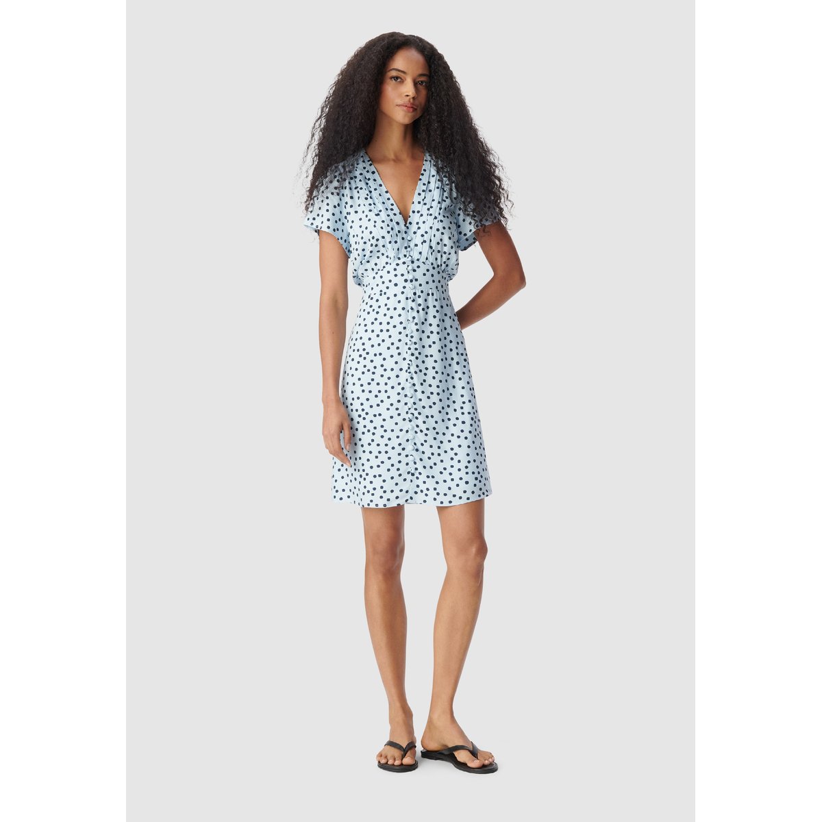 Robe imprimé pois bleu ciel, IKKS