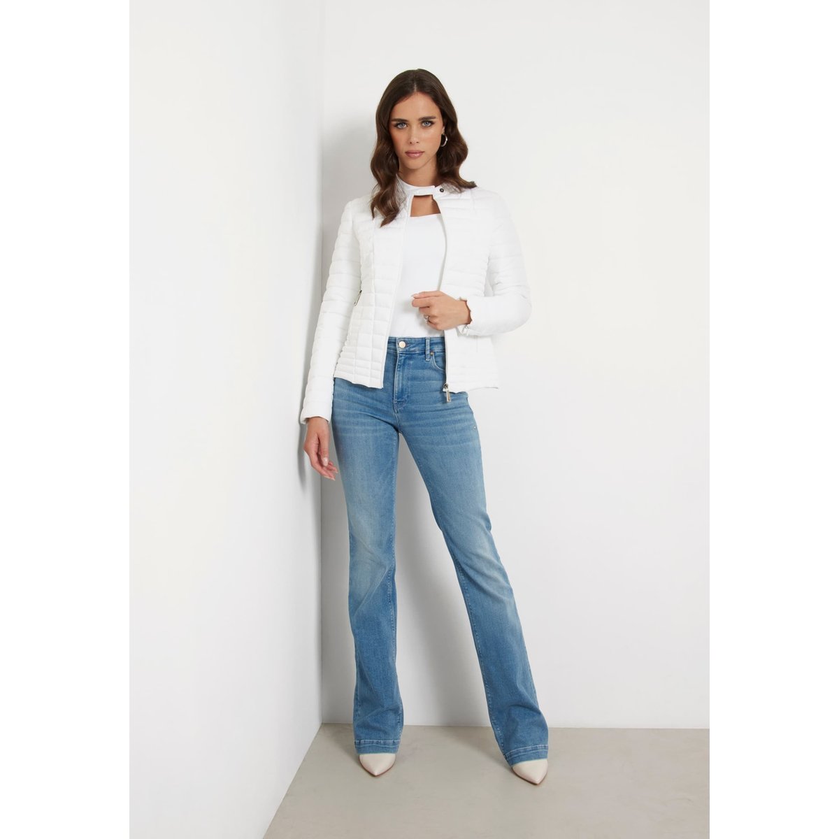 Veste Matelassée Rembourrée blanc, GUESS