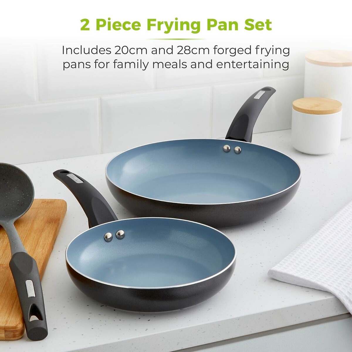 2-Piece Cerasure Frying Pan Set graphite, TOWER
