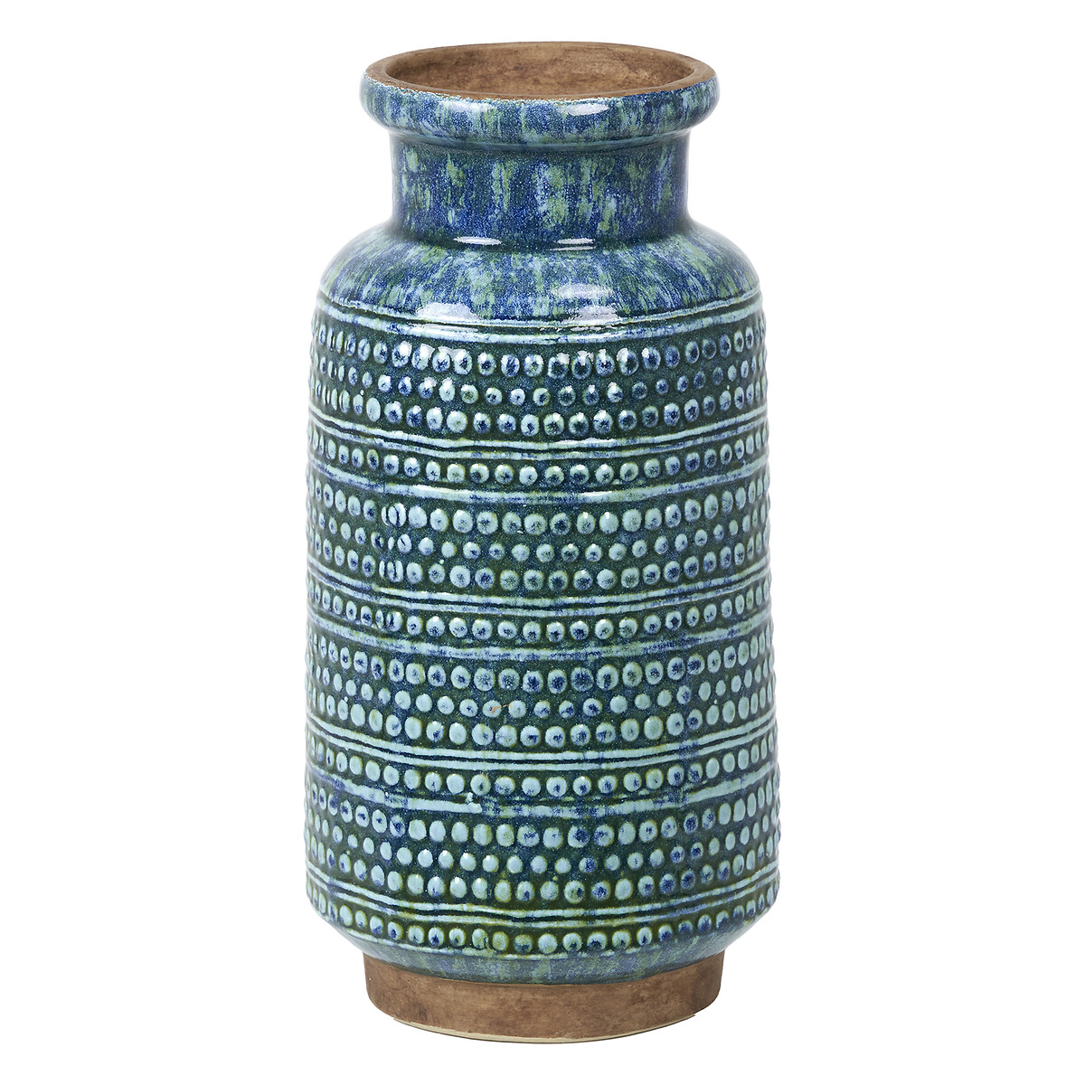 31cm Tall Dot Design Blue Glaze Vase blue, ÉDITÉ