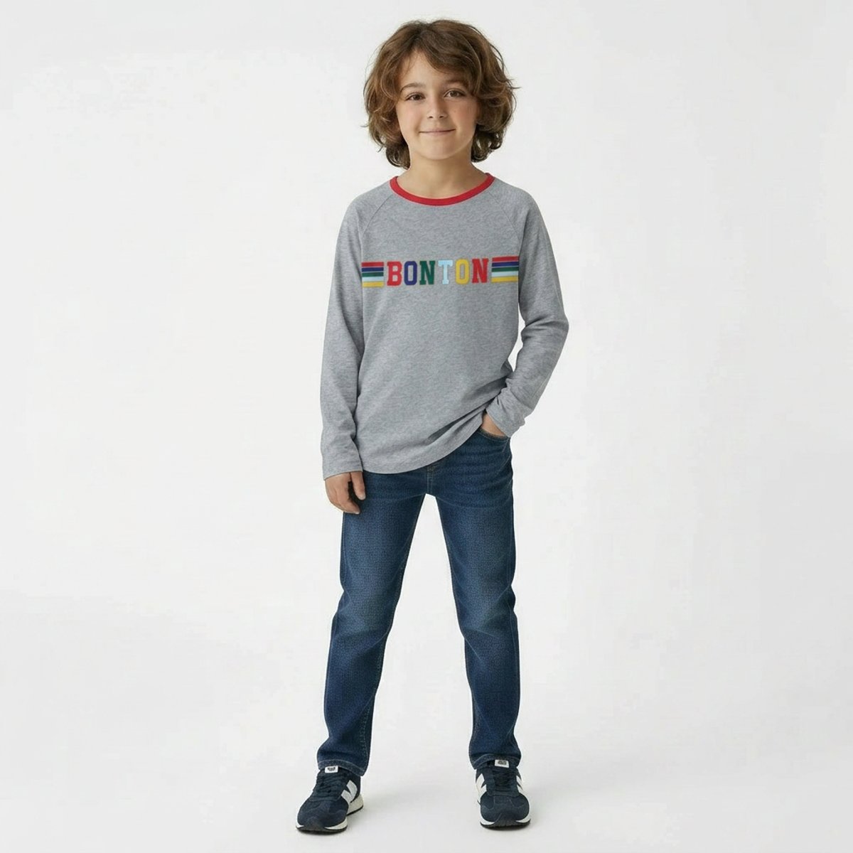 T-shirt  - Très bon état gris, BONTON