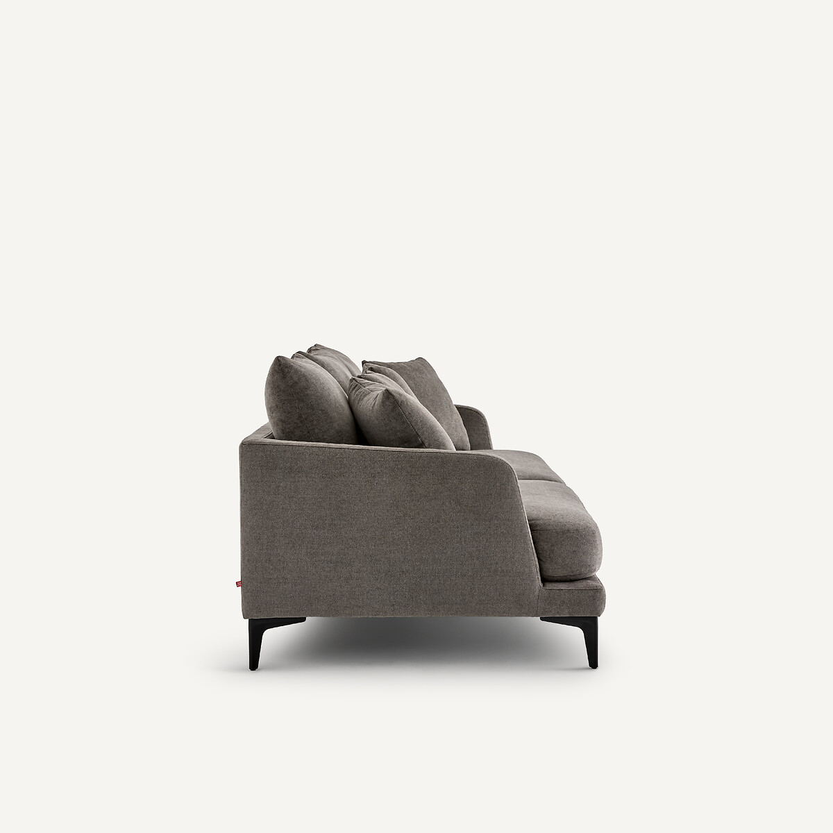 Canapé droit, 3 ou 4 places, en polyester mélangé, MODERNISTE gris stone, EMMANUEL GALLINA X AM.PM