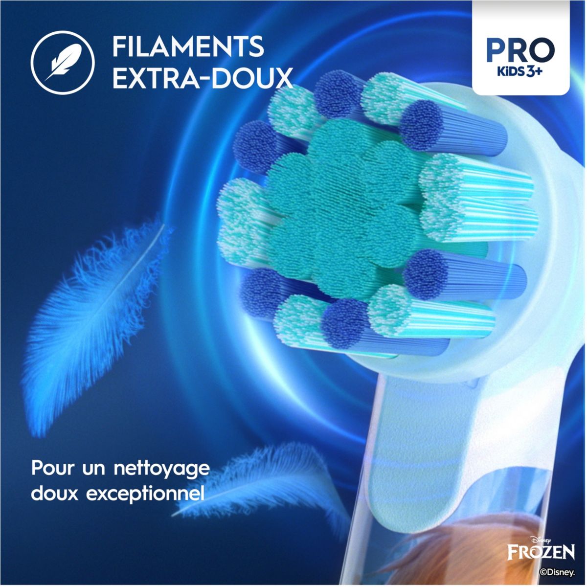 Brosse à dents électrique Vitality Pro Kids Frozen + Etui de voyage couleur unique, ORAL B