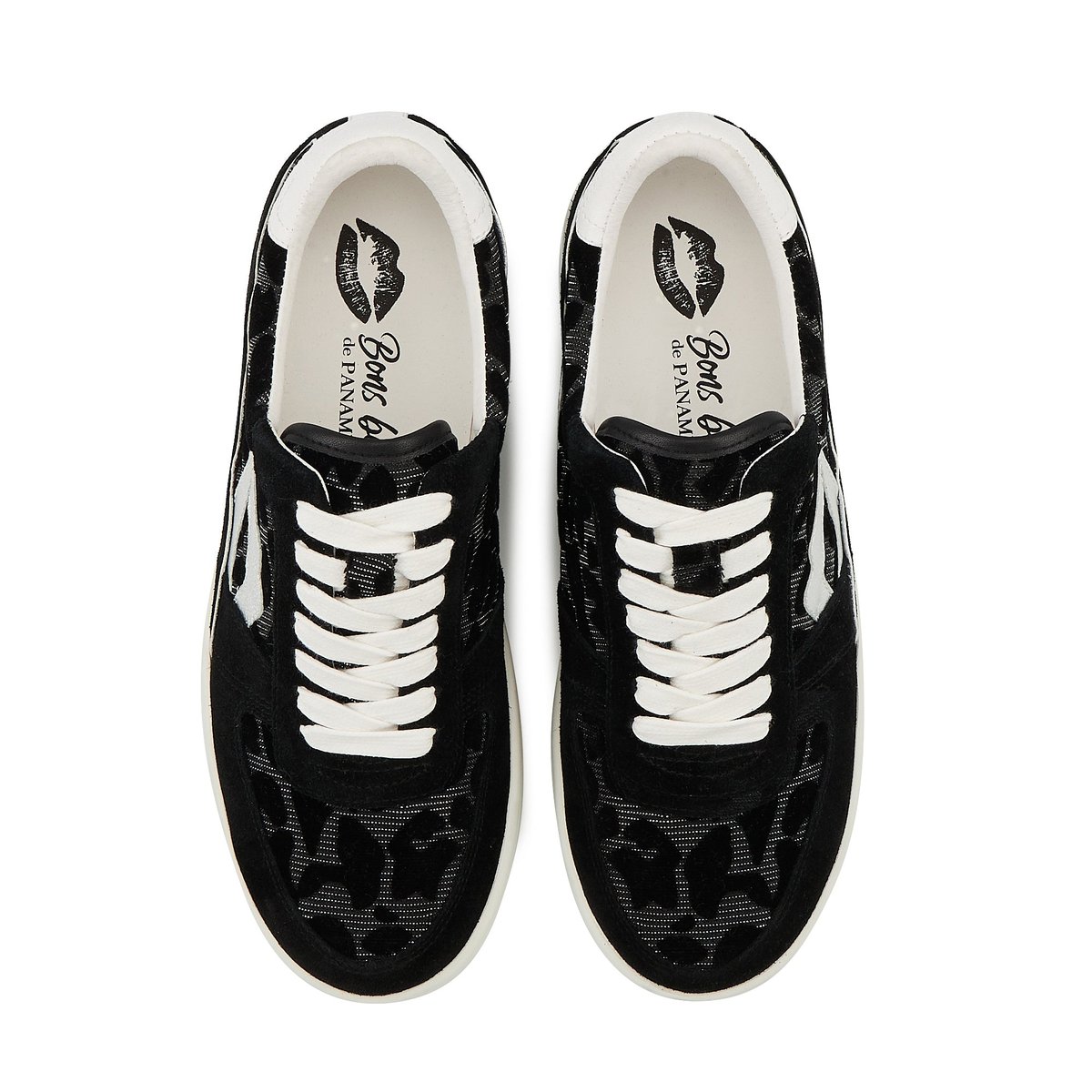 Baskets En Cuir Loulou Leopard noir, BONS BAISERS