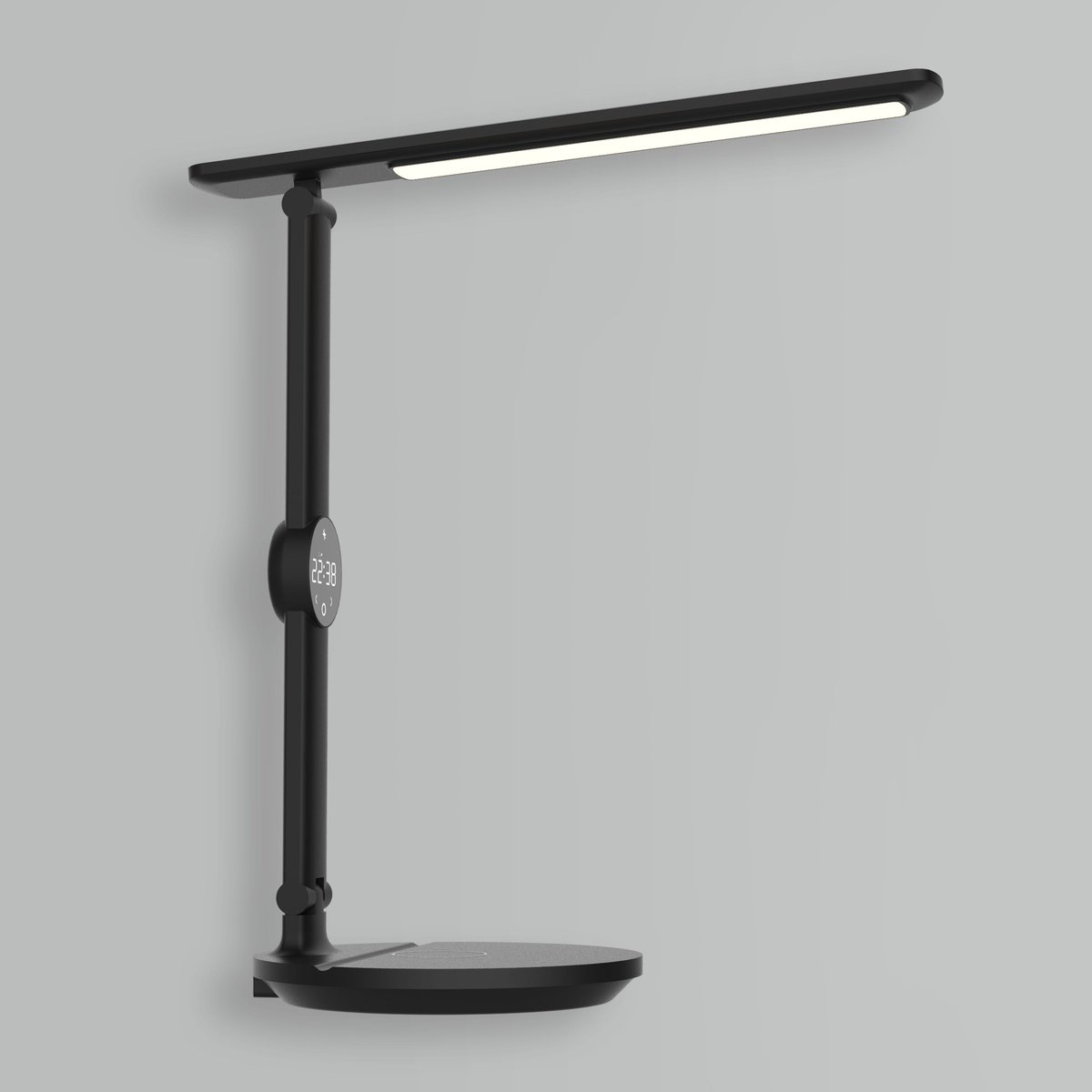 Lampe de bureau en plastique, ALEX PLUS noir, INSPIRE