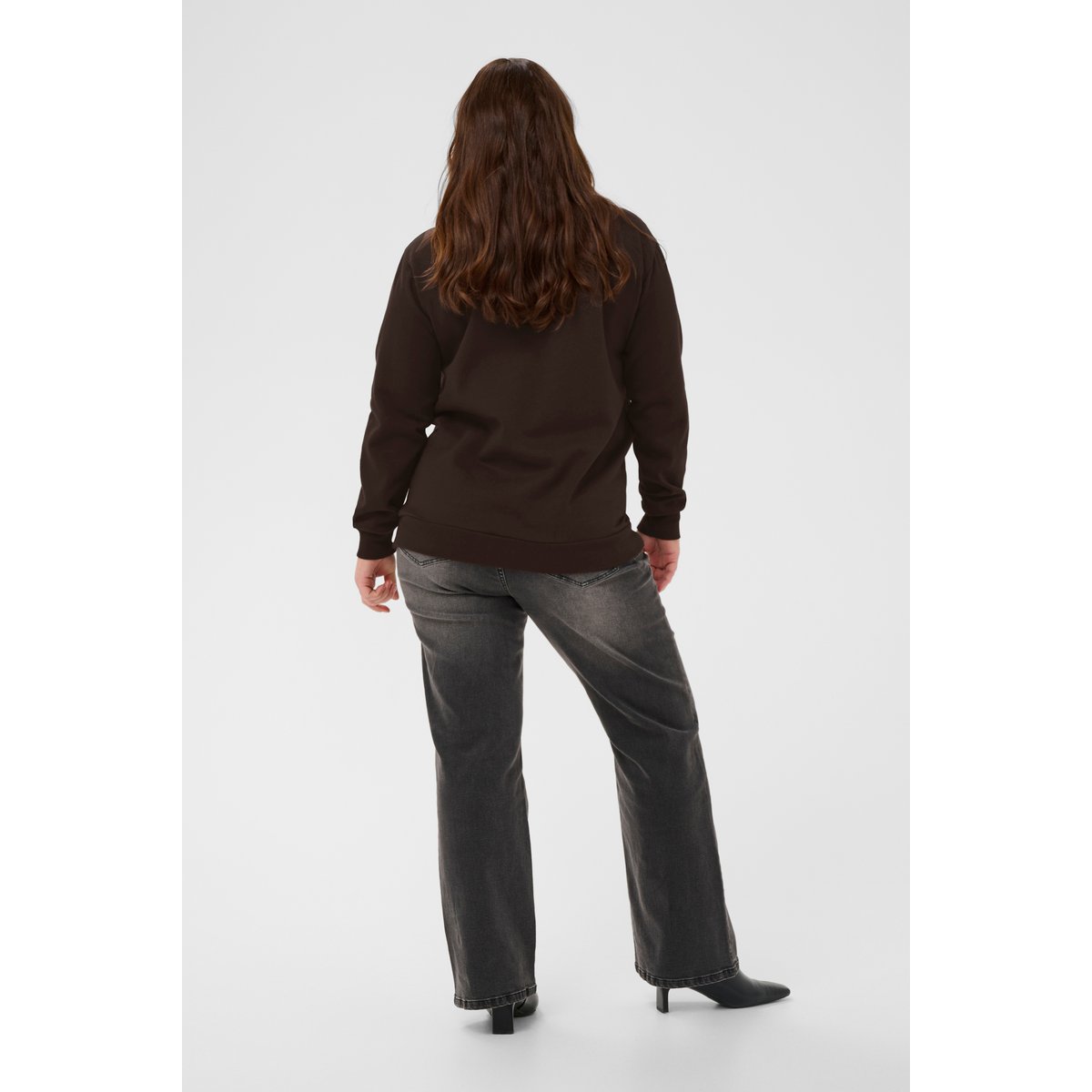 Sweatshirt marron coffee bean, KAFFE CURVE
