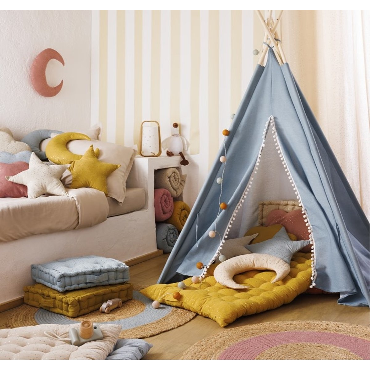 Coussin enfant BERLINGOT nuage OYA terracotta, ATMOSPHERA FOR KIDS