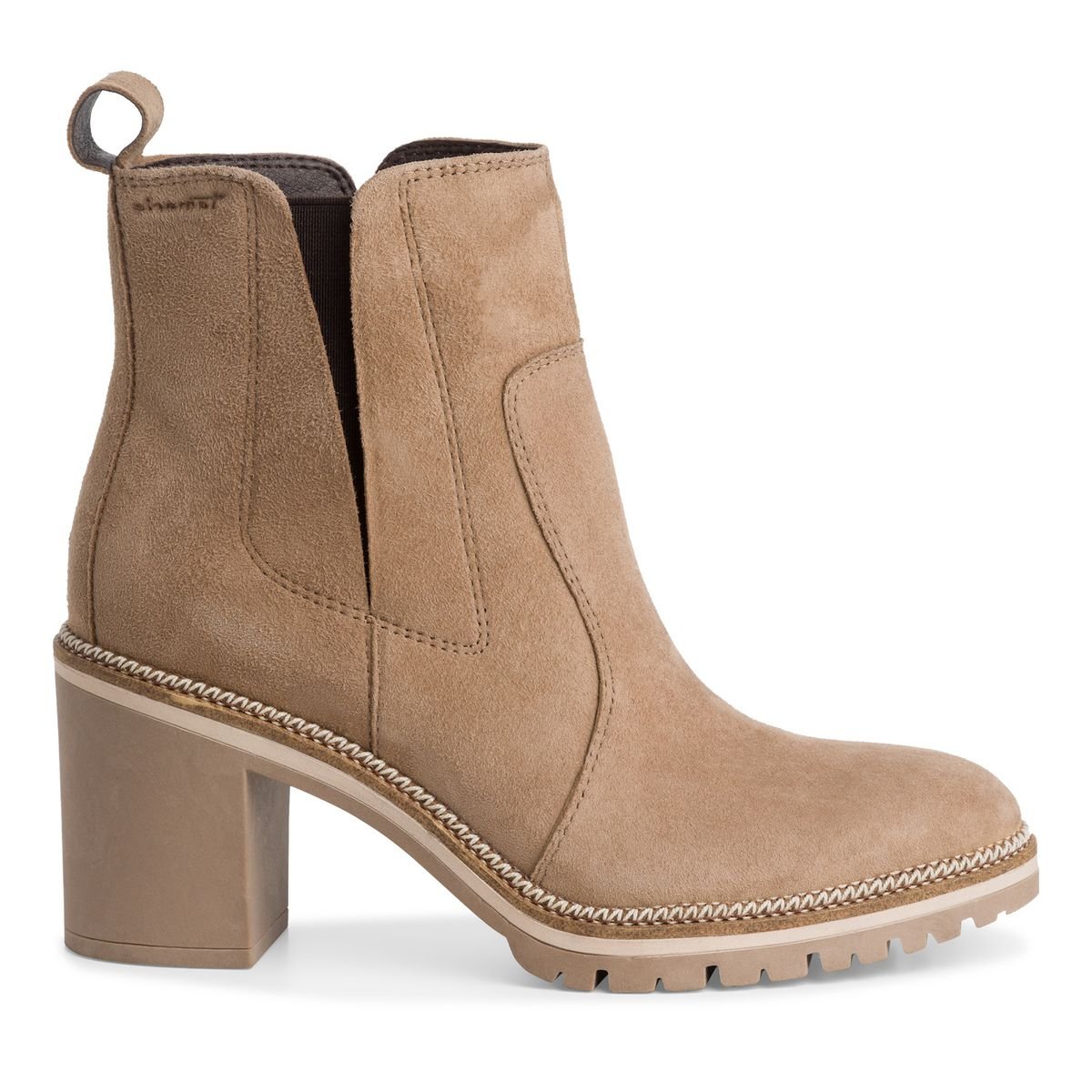 Boots femme dorking en cuir beiges et a zip beiges Dorking La Redoute