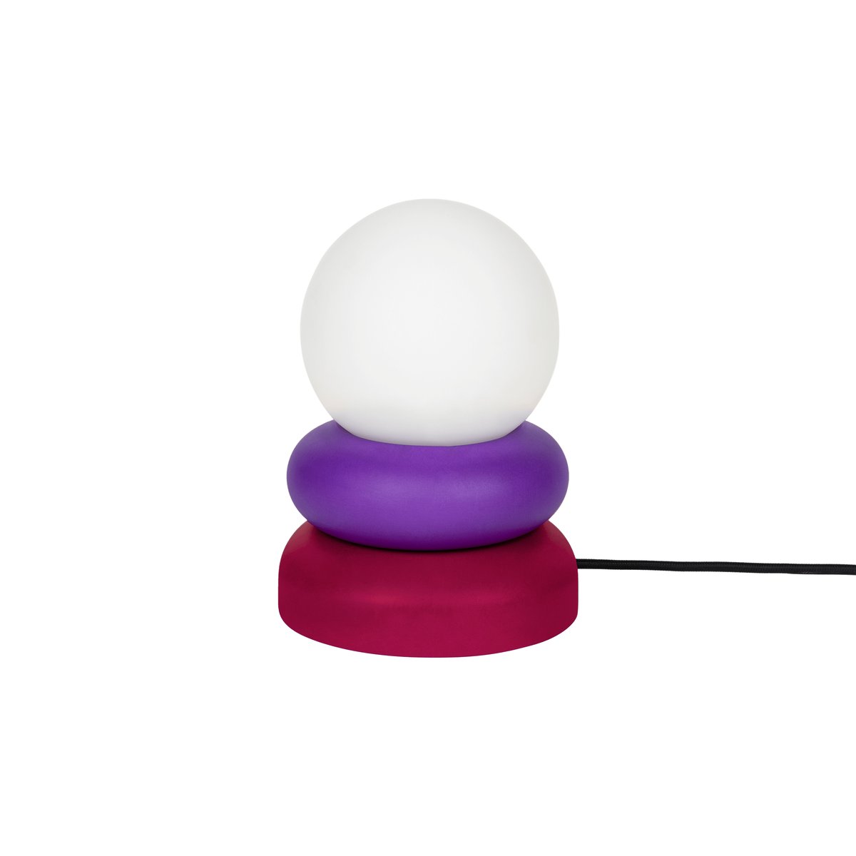 Lampe de table en bois massif OTEM iris violet & grape purple, NOO.MA