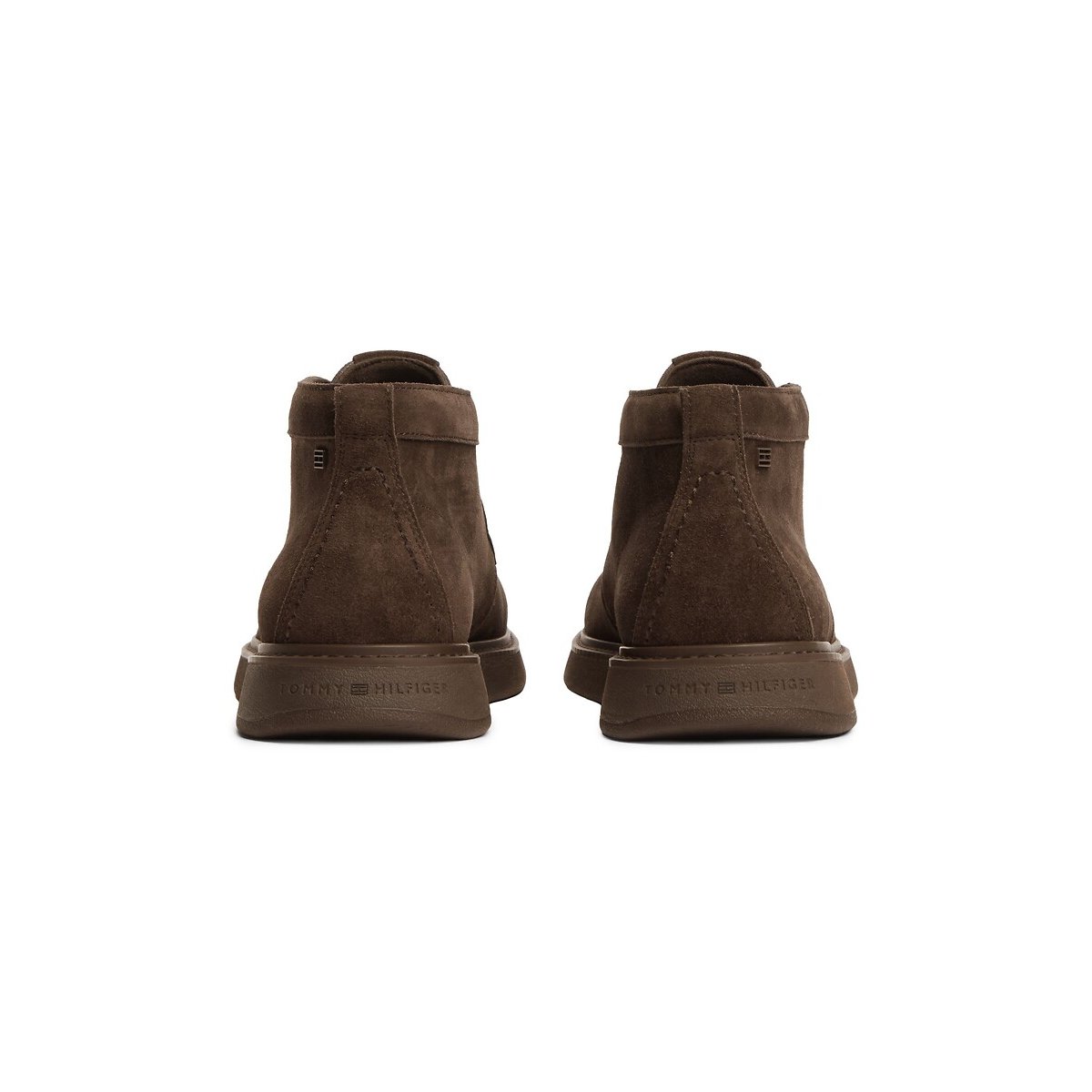 Sapatos chukka em pele camurça castanho escuro, TOMMY HILFIGER