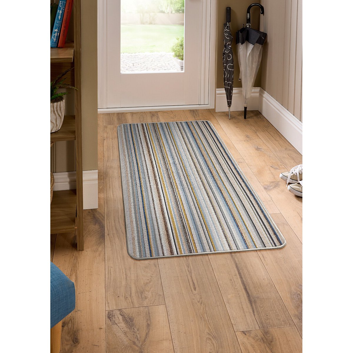 My Stain Resistant Candy Multi Natural Stripe Runner Mat natural, MY MAT