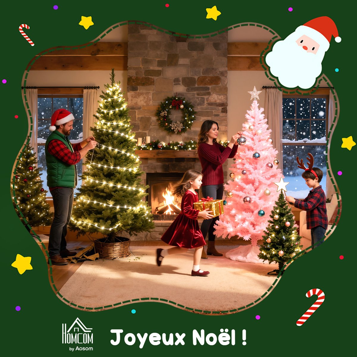 Sapin de Noël PET Vert vert, HOMCOM