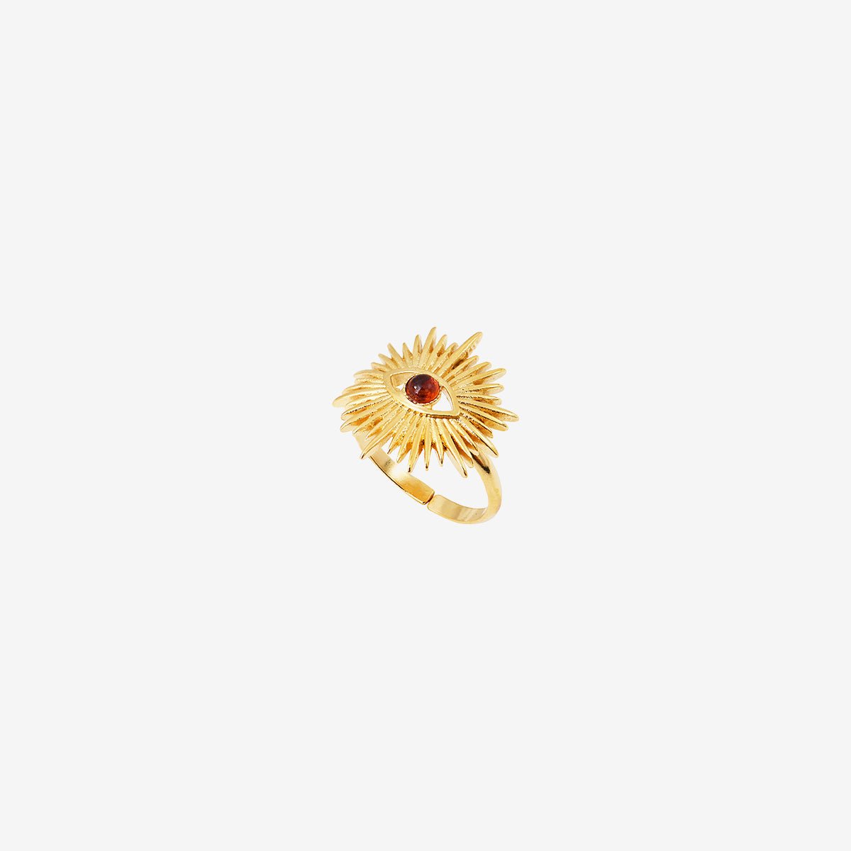 Bague plaquée or - freya rouge, CAROLINE NAJMAN