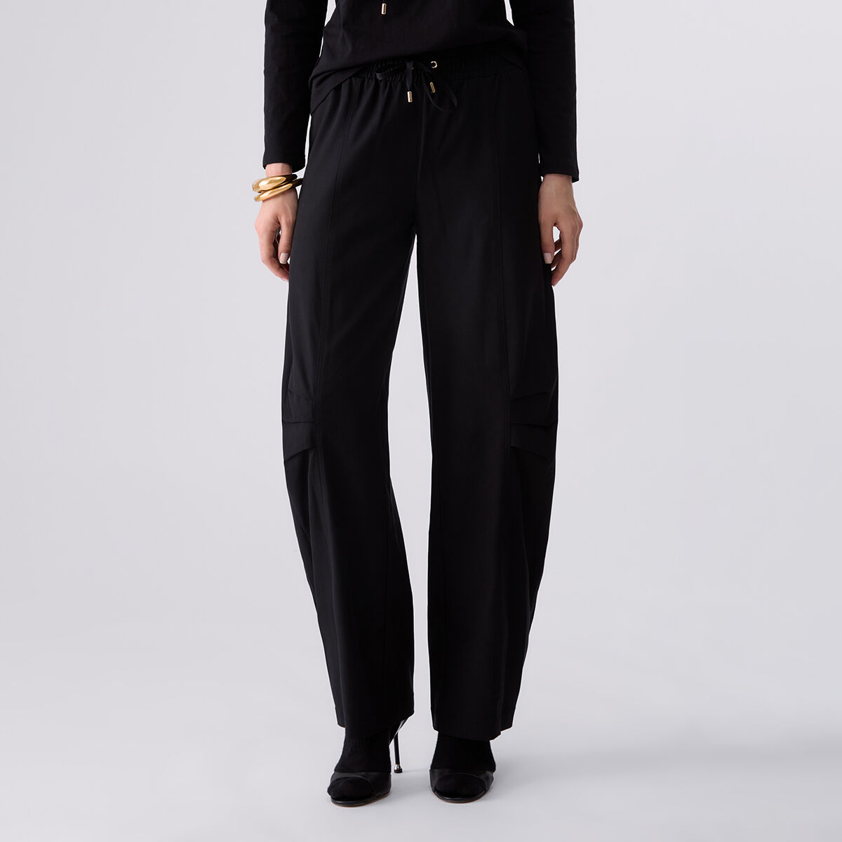 Pantalon à jambes larges noir, LIU JO