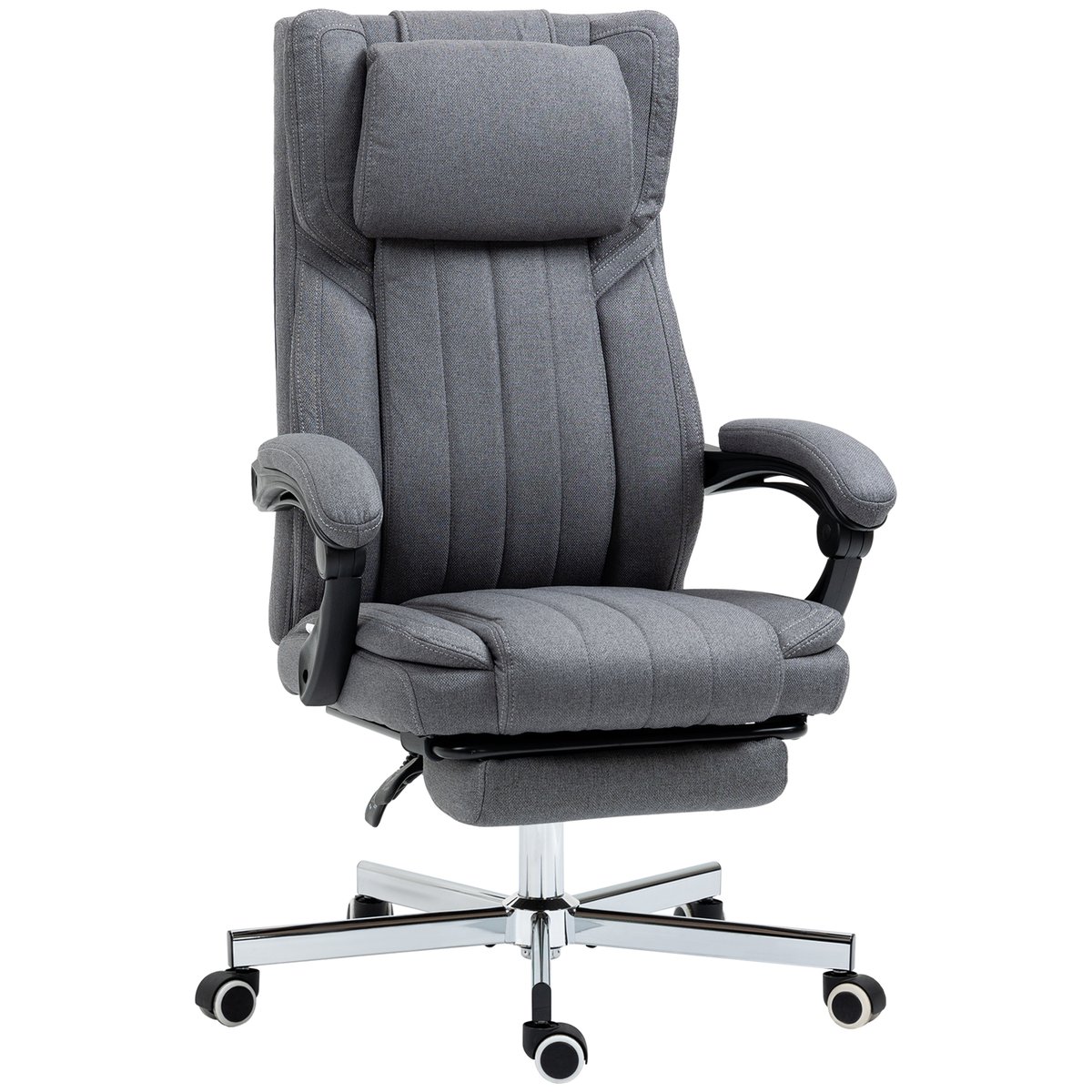 Chaise de bureau Polyester Gris foncé gris foncé, HOMCOM