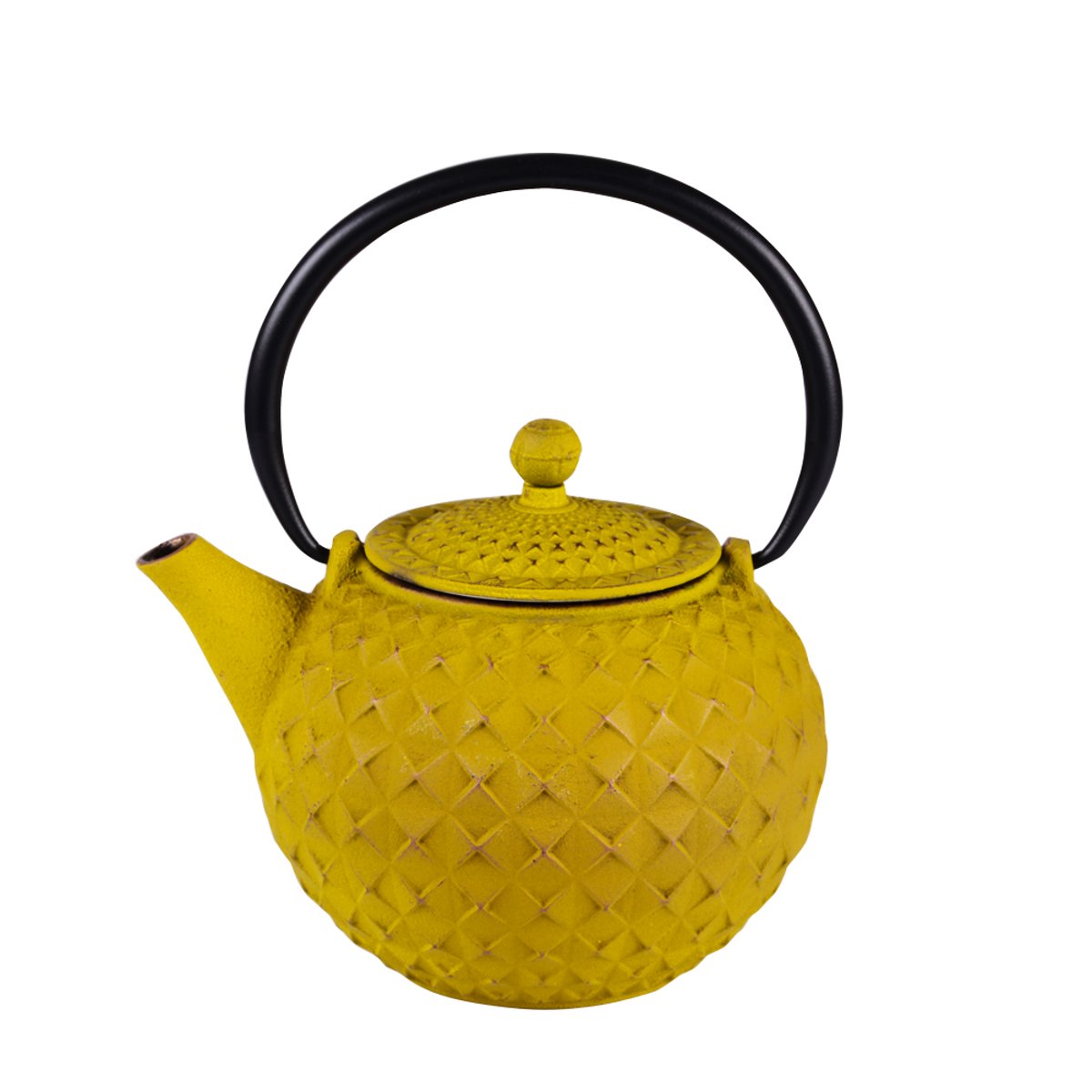 Théière en fonte 1 l avec fitre inox Octo jaune, TREND'UP