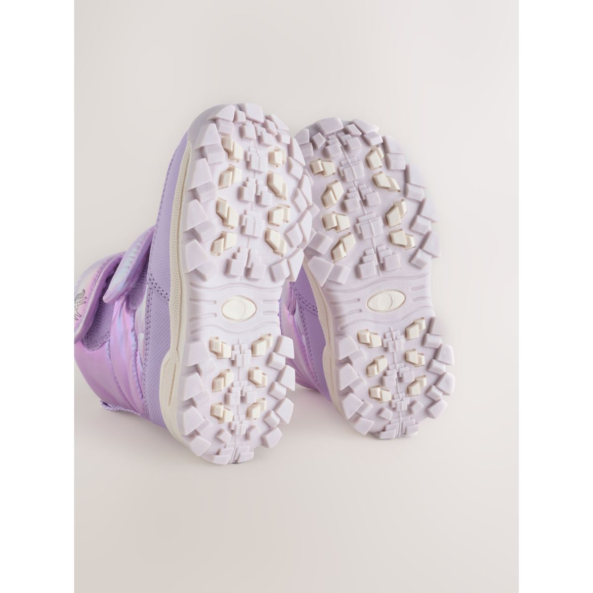 Bottines imperméables matelassées à scratch violet lilas, NEXT