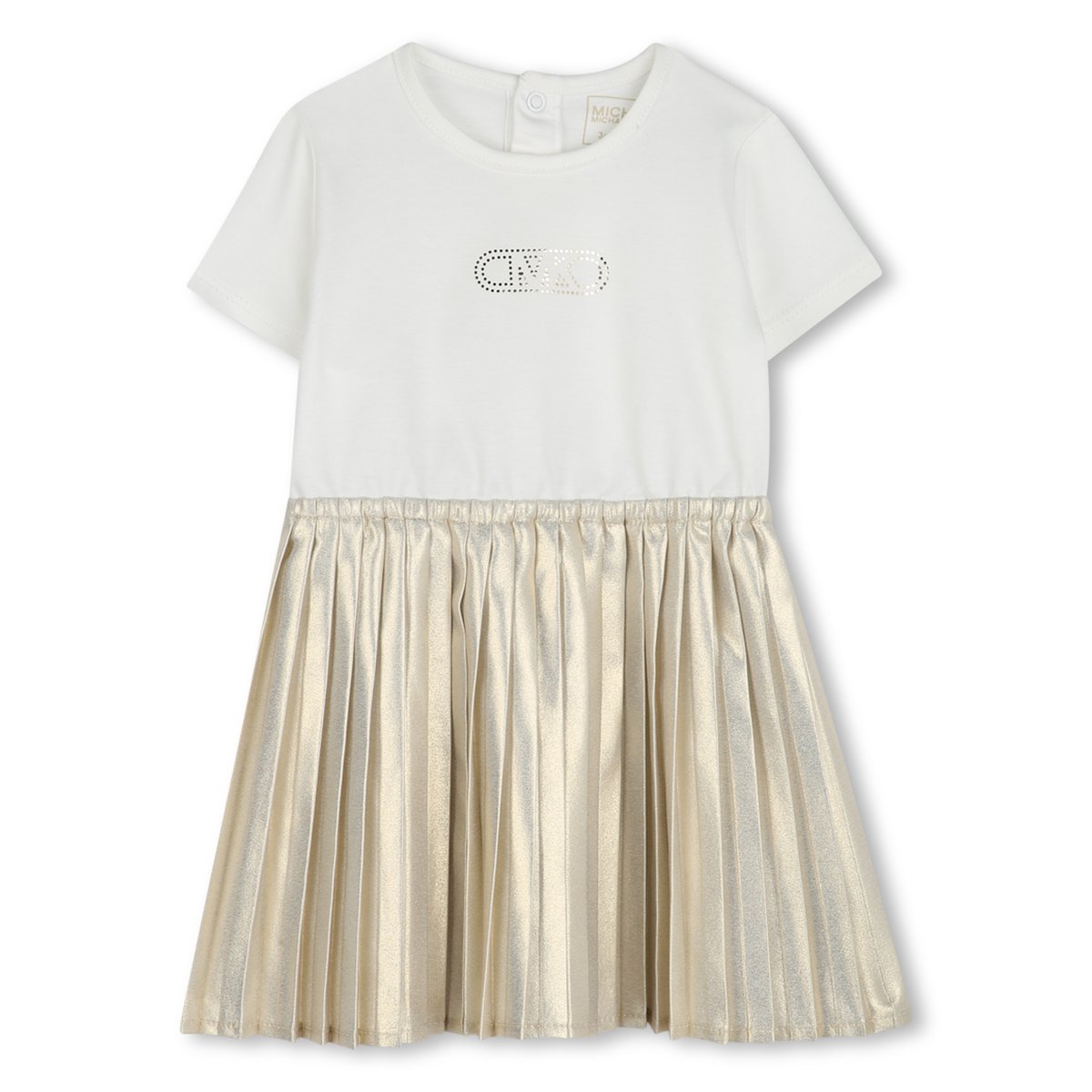 Robe de cérémonie bimatière ecru dore, MICHAEL KORS