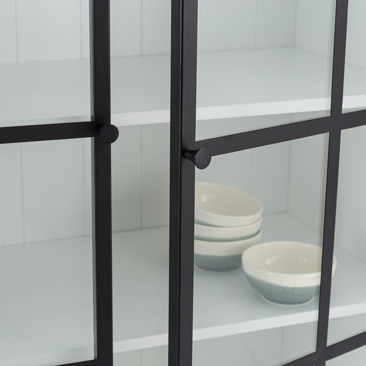 Vitrina de pino macizo y MDF, Xinia blanco, LA REDOUTE INTERIEURS