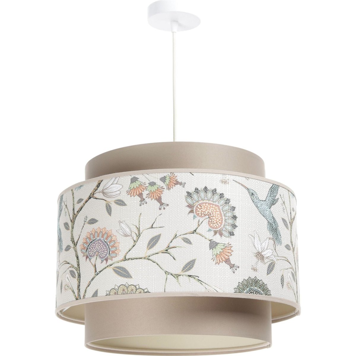 Suspension extérieure en velours, DOBLO fleuri, crème, BPS KONCEPT